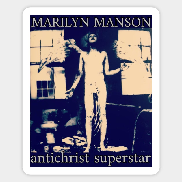 Marilyn Manson - Antichrist Superstar shirt Sticker by ArtCoffeeLust